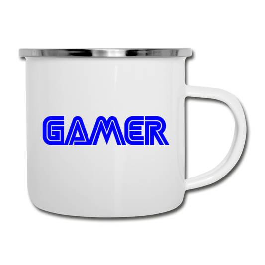 Gamer Word Text Art Camper Mug - white