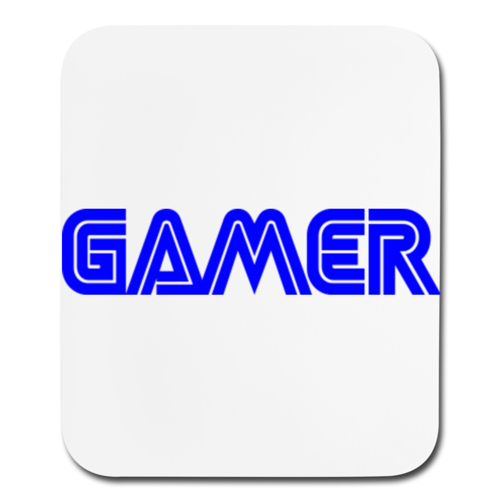 Gamer Word Text Art Vertical Mouse pad - white