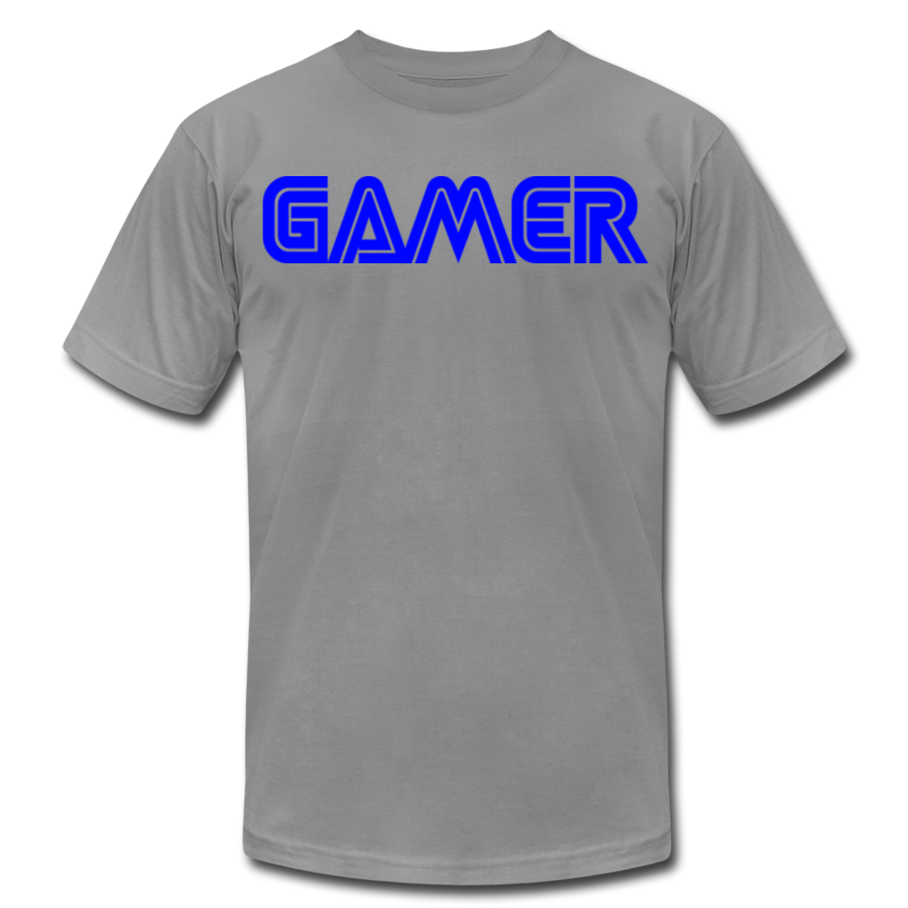 Gamer Word Text Art Unisex Jersey T-Shirt by Bella + Canvas - slate