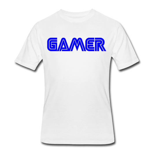 Gamer Word Text Art Men’s 50/50 T-Shirt - white