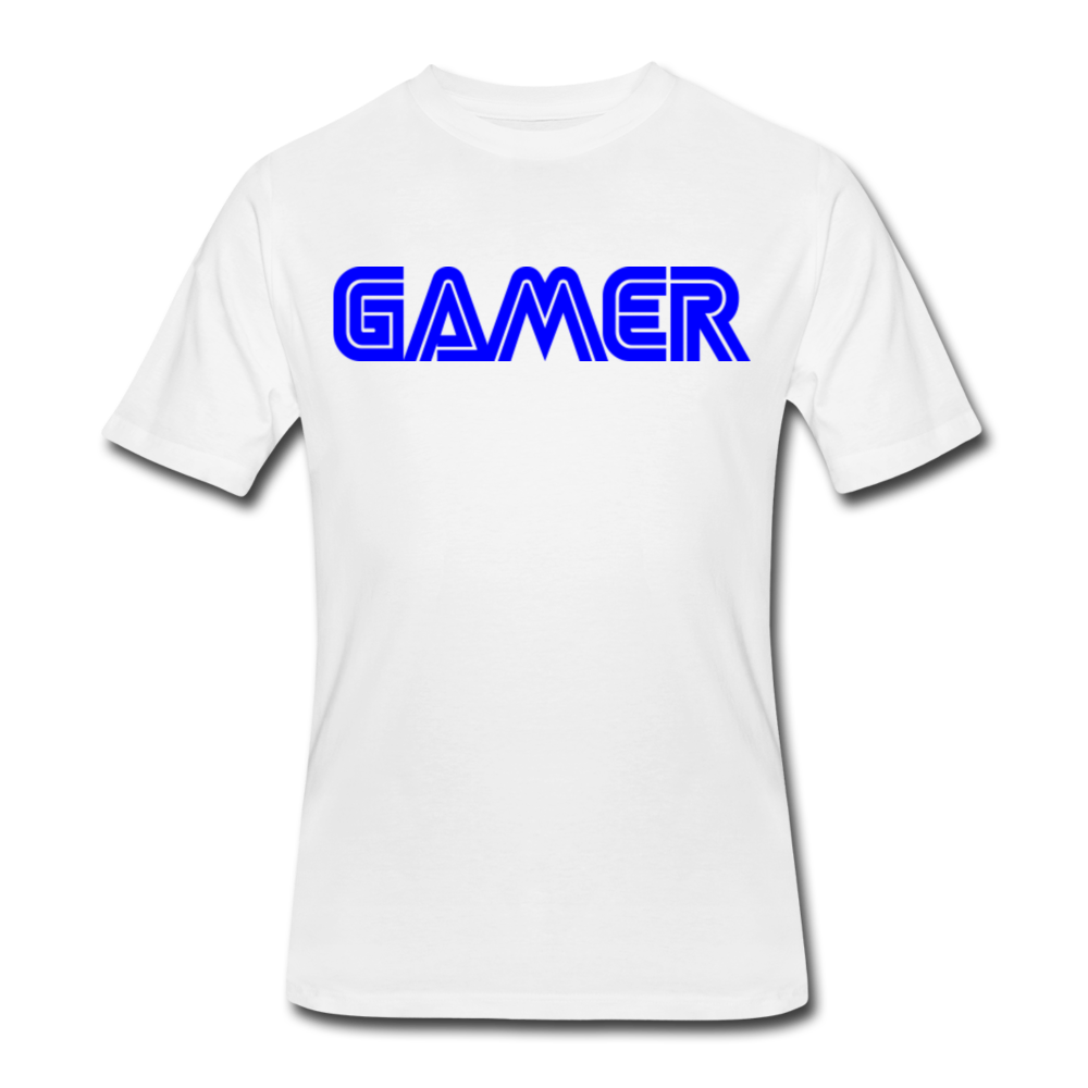 Gamer Word Text Art Men’s 50/50 T-Shirt - white