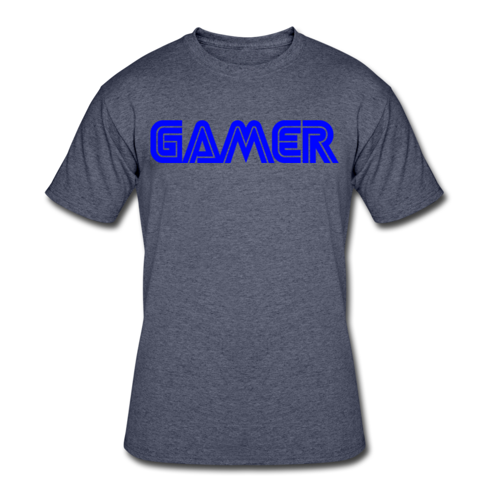 Gamer Word Text Art Men’s 50/50 T-Shirt - navy heather