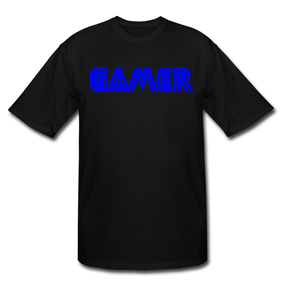 Gamer Word Text Art Men's Tall T-Shirt - black