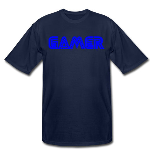 Gamer Word Text Art Men's Tall T-Shirt - navy