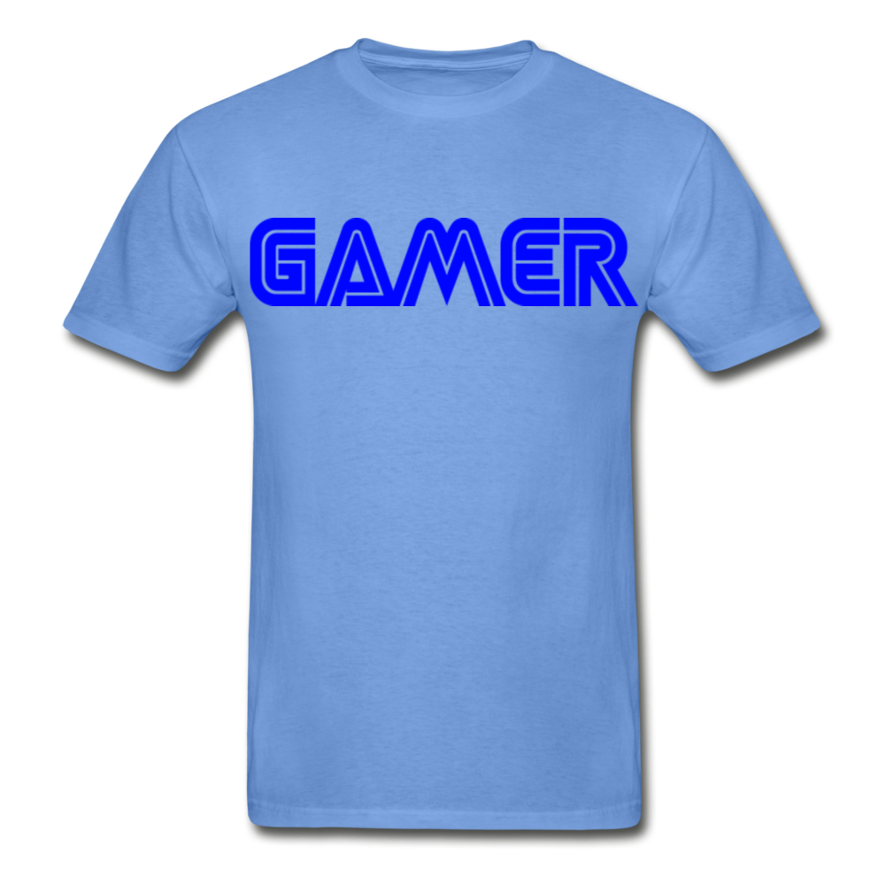 Gamer Word Text Art Hanes Adult Tagless T-Shirt - carolina blue