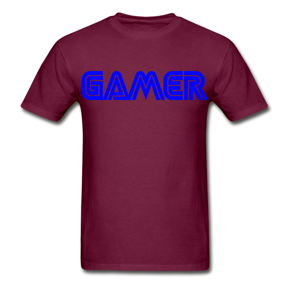 Gamer Word Text Art Gildan Ultra Cotton Adult T-Shirt - burgundy