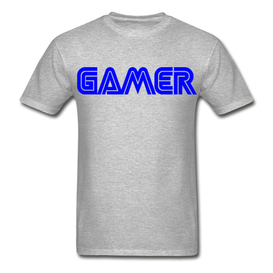 Gamer Word Text Art Gildan Ultra Cotton Adult T-Shirt - heather gray