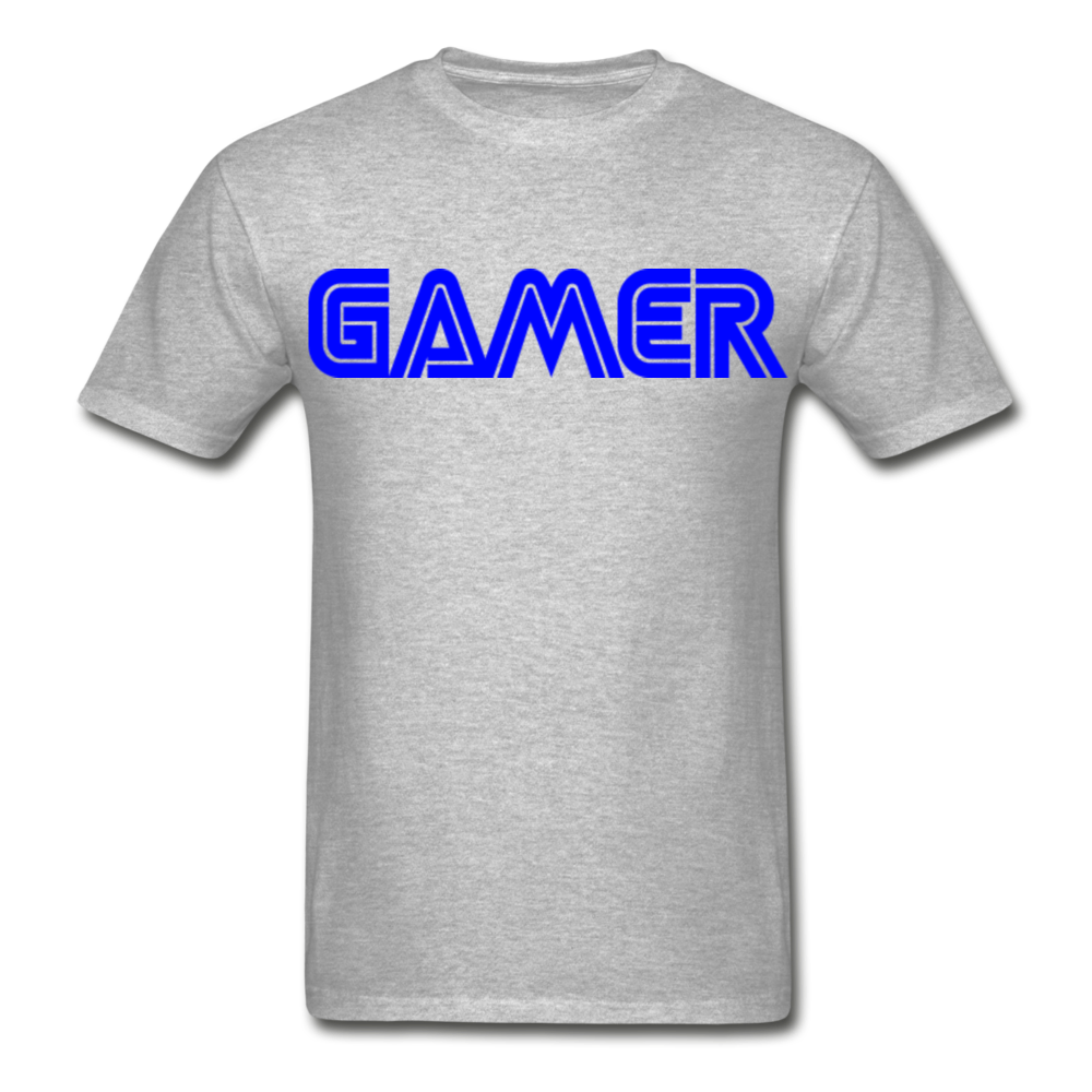 Gamer Word Text Art Gildan Ultra Cotton Adult T-Shirt - heather gray