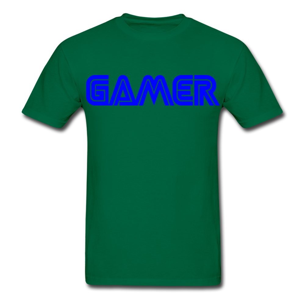 Gamer Word Text Art Gildan Ultra Cotton Adult T-Shirt - bottlegreen