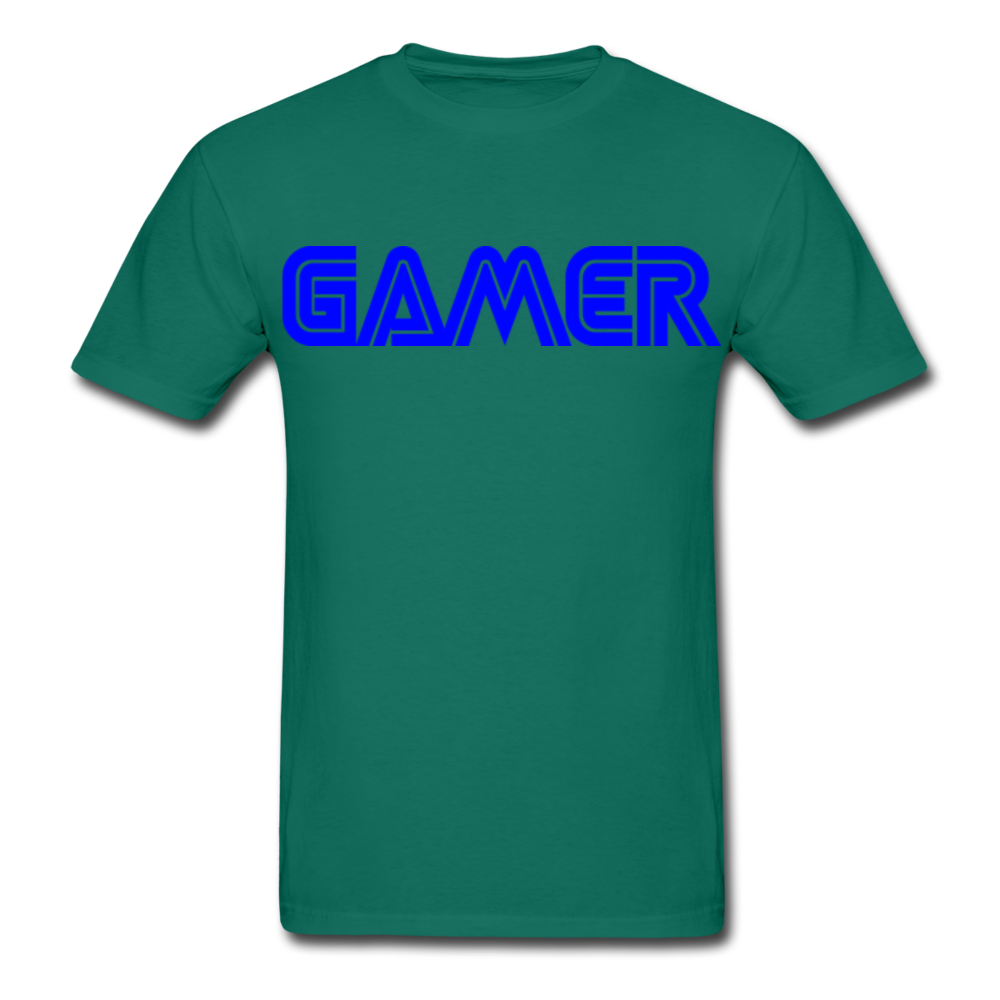 Gamer Word Text Art Gildan Ultra Cotton Adult T-Shirt - petrol