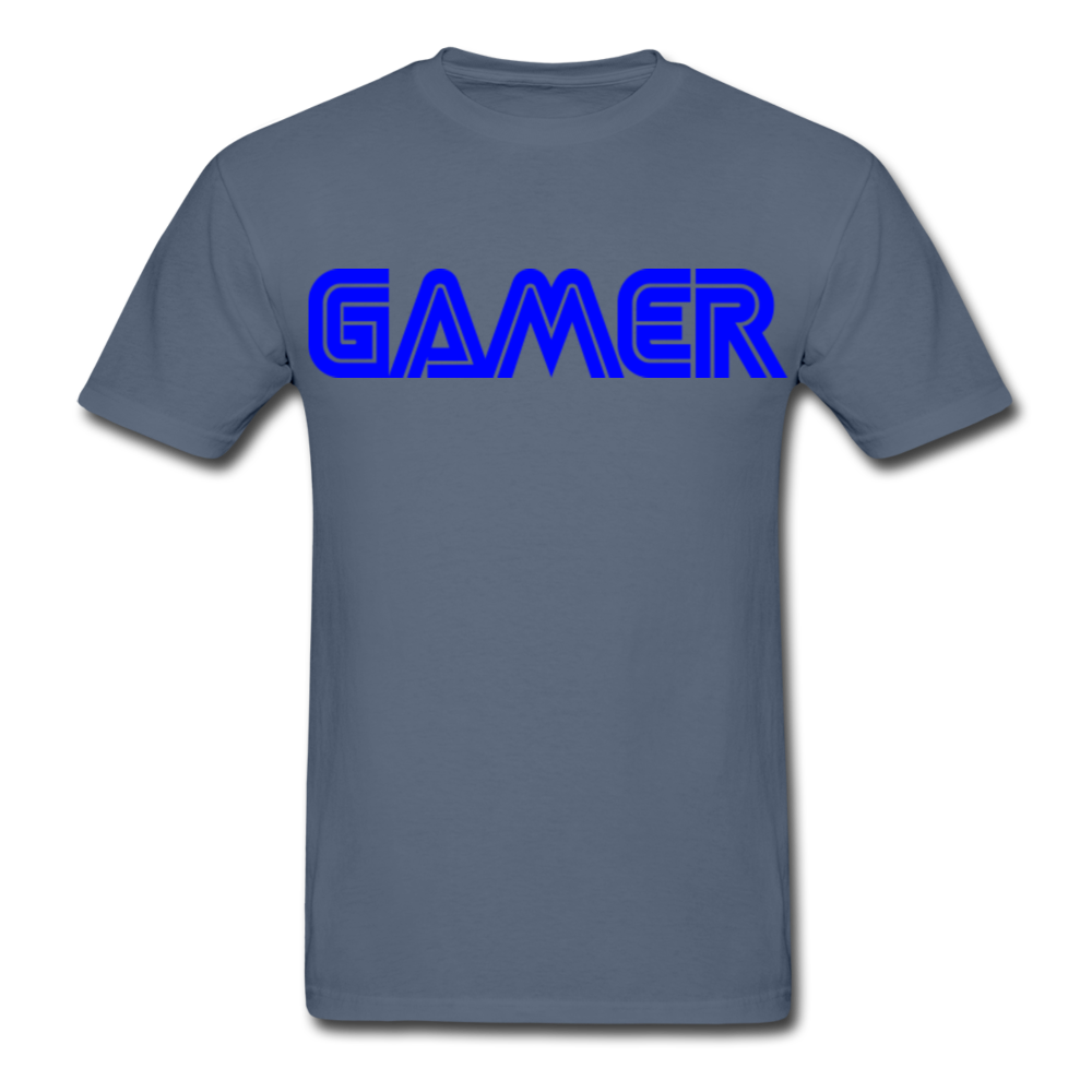 Gamer Word Text Art Gildan Ultra Cotton Adult T-Shirt - denim