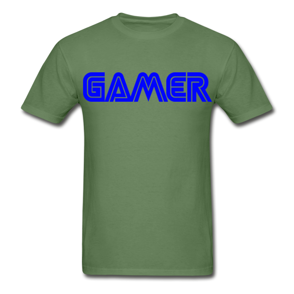 Gamer Word Text Art Gildan Ultra Cotton Adult T-Shirt - military green