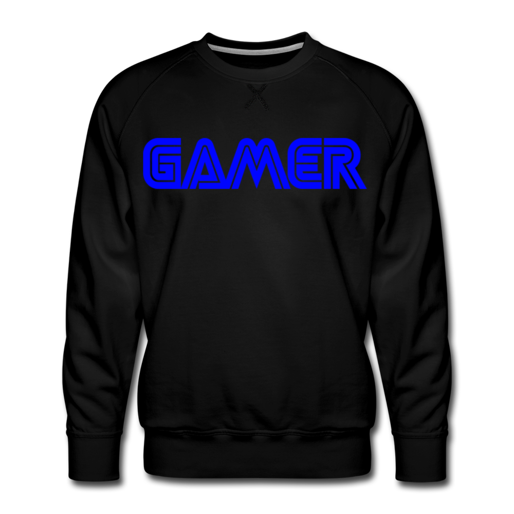 Gamer Word Text Art Men’s Premium Sweatshirt - black