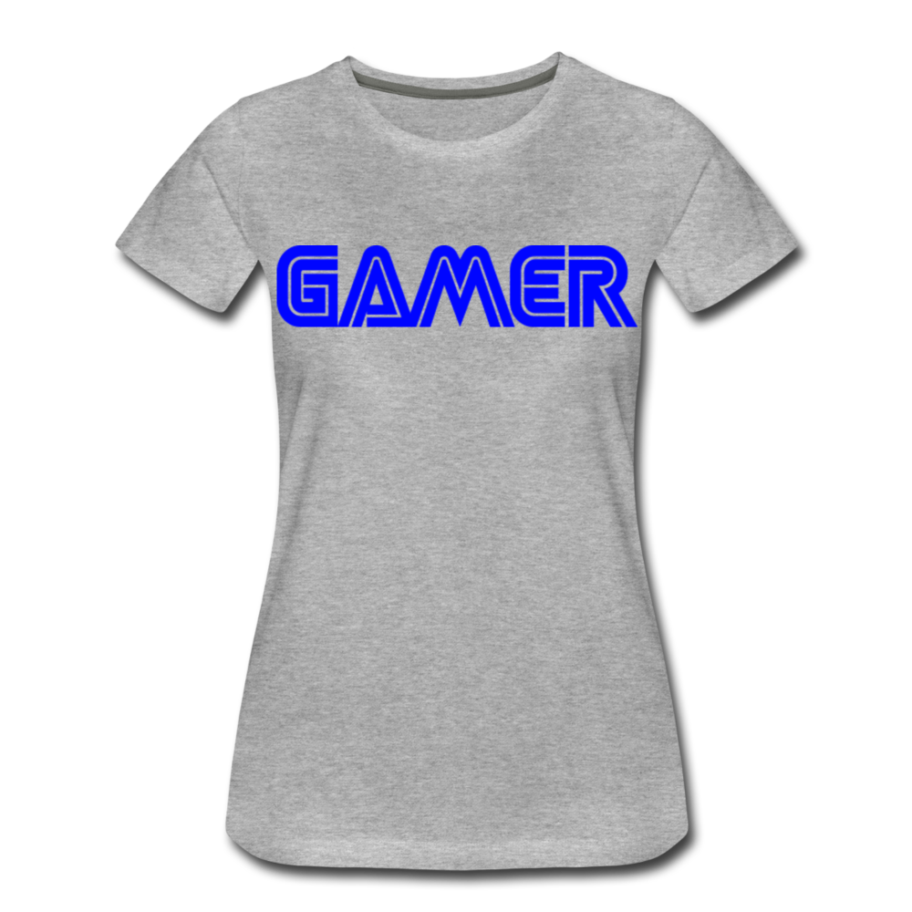 Gamer Word Text Art Women’s Premium T-Shirt - heather gray