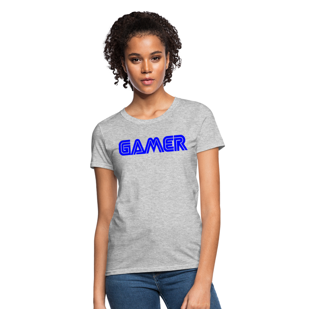 Gamer Word Text Art Women's T-Shirt - heather gray