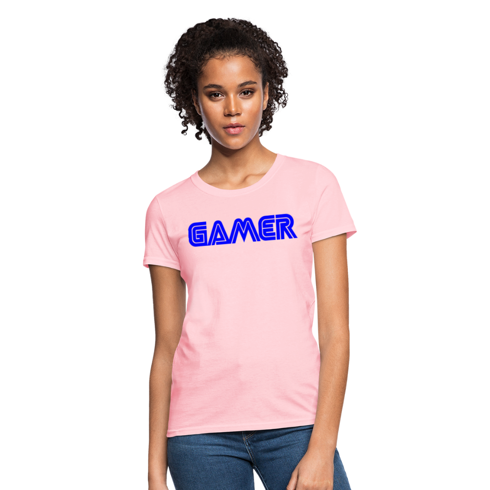 Gamer Word Text Art Women's T-Shirt - pink