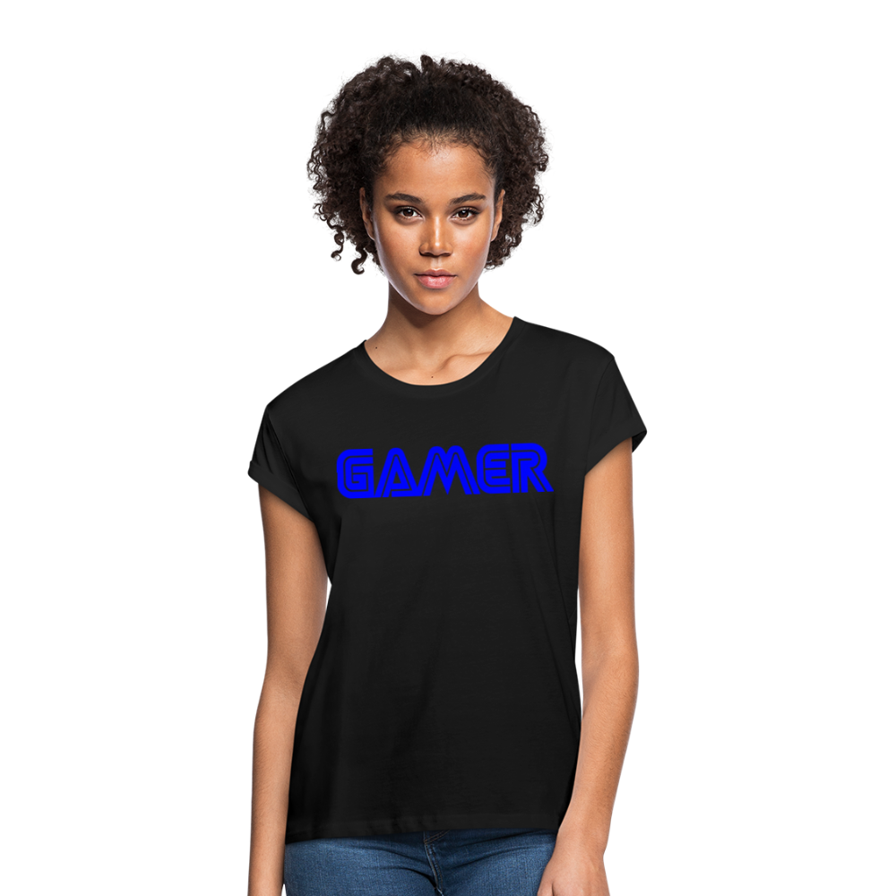 Gamer Word Text Art Women's Relaxed Fit T-Shirt - black