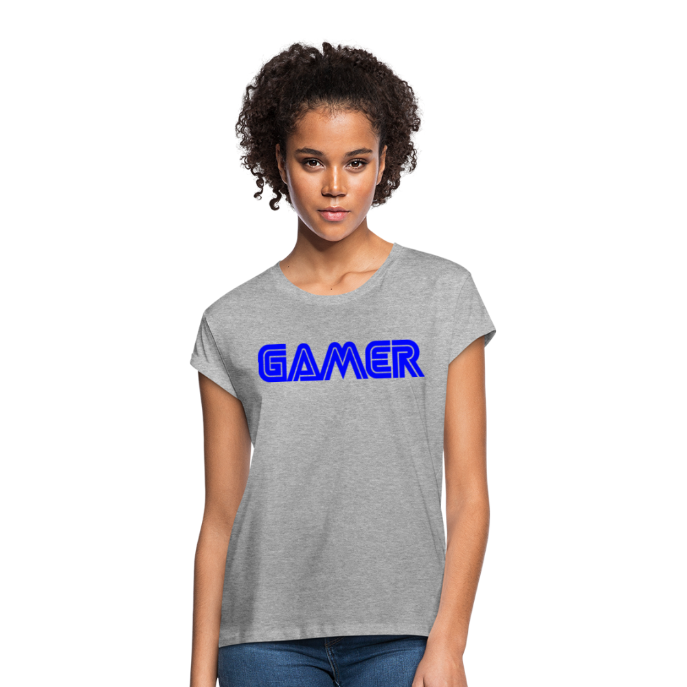 Gamer Word Text Art Women's Relaxed Fit T-Shirt - heather gray