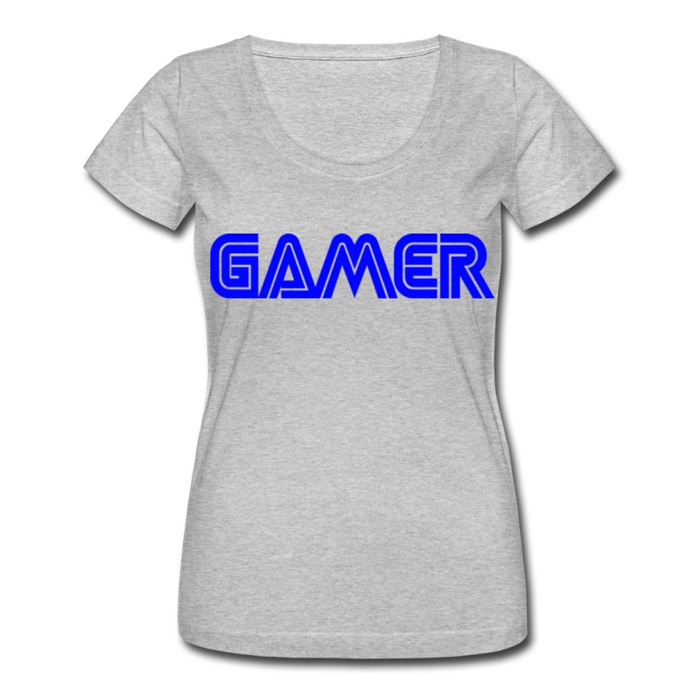 Gamer Word Text Art Women's Scoop Neck T-Shirt - heather gray