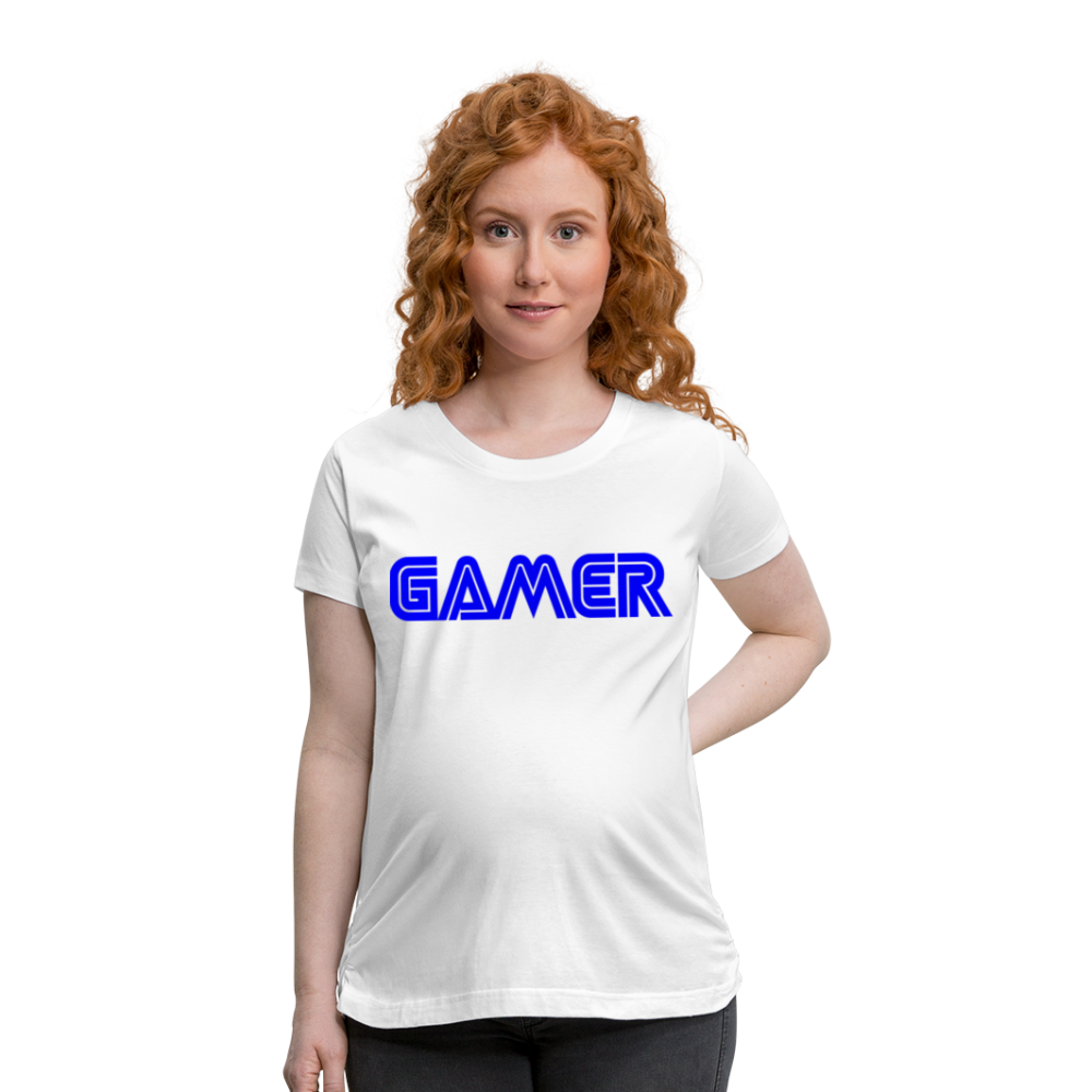 Gamer Word Text Art Women’s Maternity T-Shirt - white