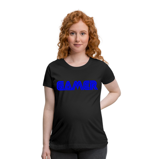 Gamer Word Text Art Women’s Maternity T-Shirt - black