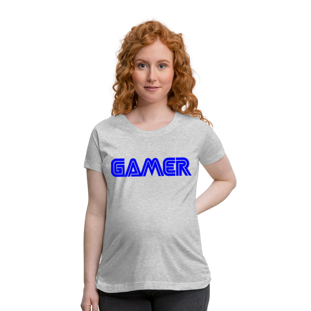 Gamer Word Text Art Women’s Maternity T-Shirt - heather gray