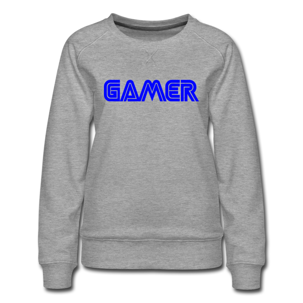 Gamer Word Text Art Women’s Premium Sweatshirt - heather gray