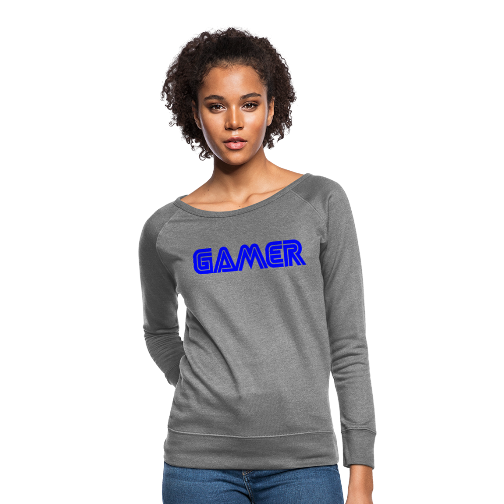 Gamer Word Text Art Women’s Crewneck Sweatshirt - heather gray