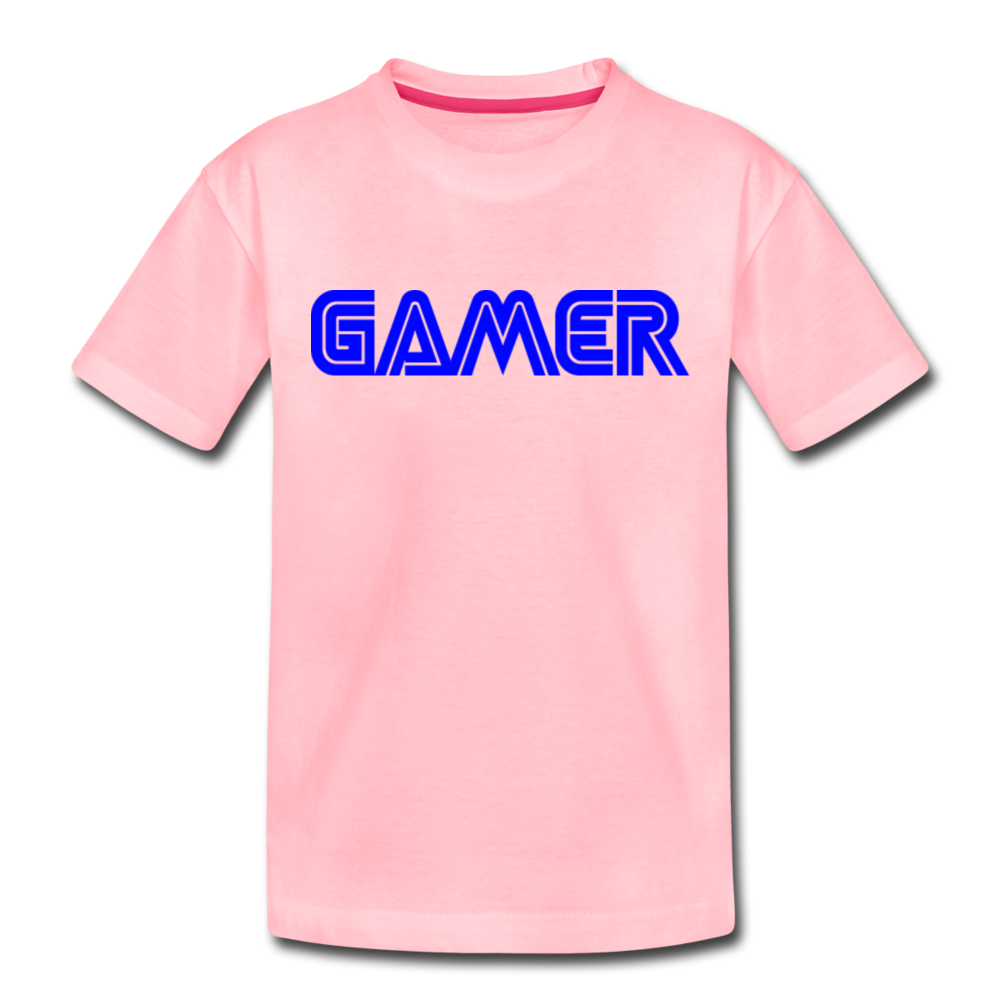 Gamer Word Text Art Kids' Premium T-Shirt - pink