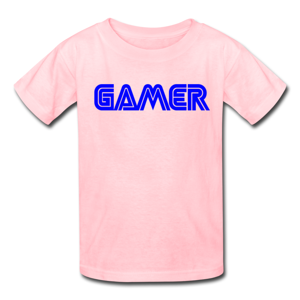 Gamer Word Text Art Kids' T-Shirt - pink
