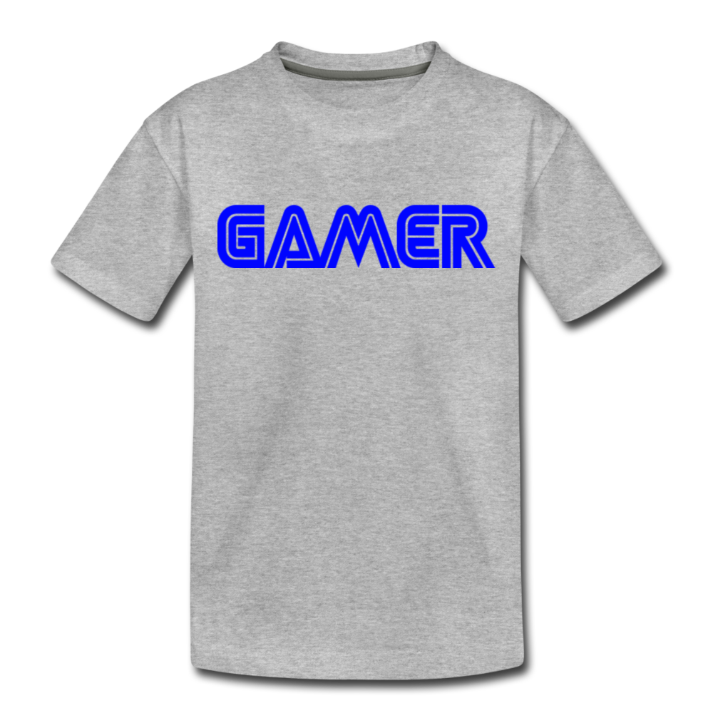 Gamer Word Text Art Toddler Premium T-Shirt - heather gray