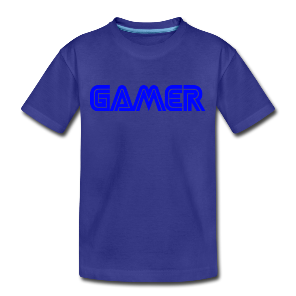 Gamer Word Text Art Toddler Premium T-Shirt - royal blue