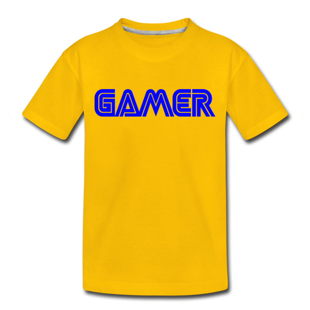 Gamer Word Text Art Toddler Premium T-Shirt - sun yellow