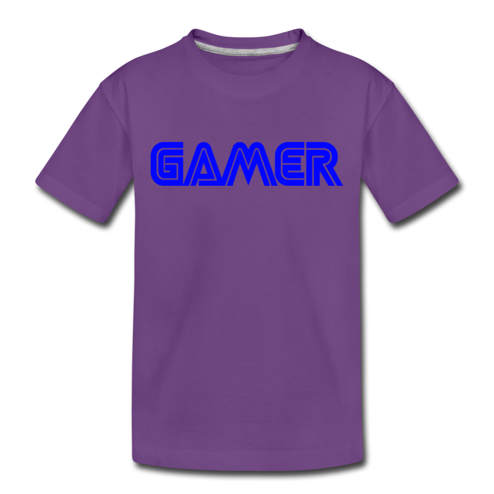 Gamer Word Text Art Toddler Premium T-Shirt - purple