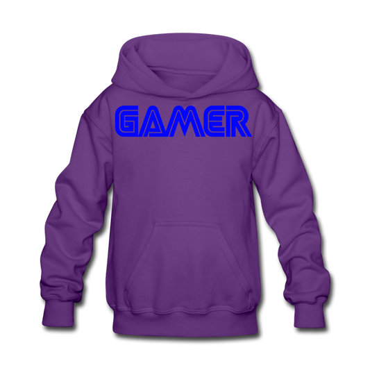 Gamer Word Text Art Kids' Hoodie - purple