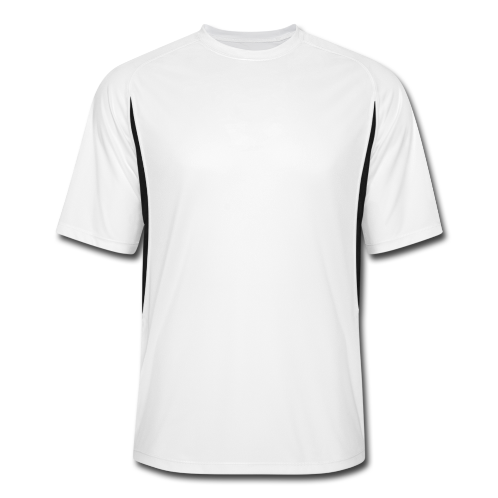 Customizable Men’s Cooling Performance Color Blocked Jersey add your own photos, images, designs, quotes and more - white/black