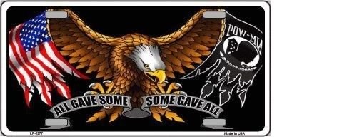 POW MIA ALL GAVE SOME SOME GAVE ALL NOVELTY METAL LICENSE PLATE