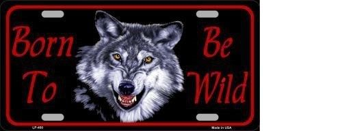 BORN TO BE WILD METAL NOVELTY LICENSE PLATE