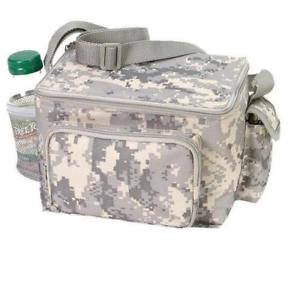 Digital Camo 6 can Cooler Lunch Bag With Side Pockets