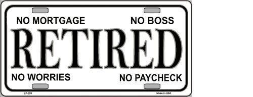 RETIRED METAL NOVELTY LICENSE PLATE