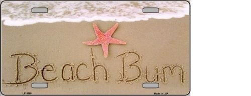 BEACH BUM NOVELTY METAL LICENSE PLATE 