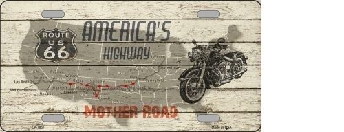 AMERICAS HIGHWAY ROUTE 66 METAL NOVELTY LICENSE PLATE