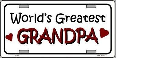 WORLD'S GREATEST GRANDPA METAL NOVELTY LICENSE PLATE