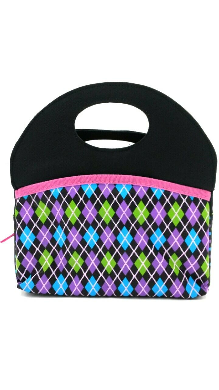 Insulated Lunch Bag Cooler with Front Velcro Pocket and Purse Design. Pretty and Nice!