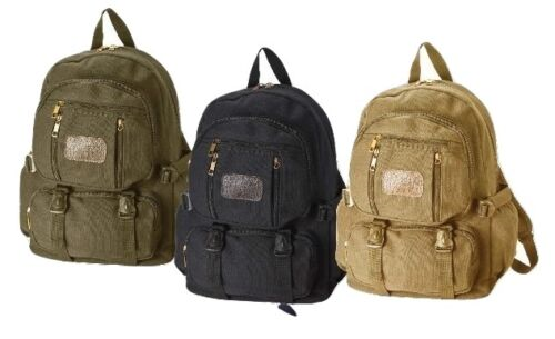 16.5" trendy backpacks, daypacks with Cotton canvas material for school, travel