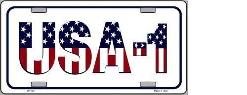 USA 1 NOVELTY METAL LICENSE PLATE