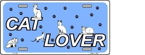 CAT LOVER NOVELTY METAL LICENSE PLATE