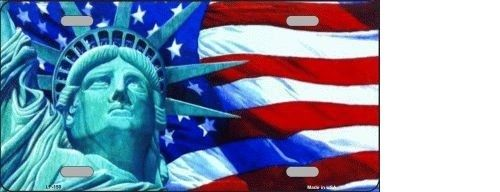LADY LIBERTY METAL NOVELTY LICENSE PLATE 