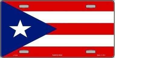 PUERTO RICO FLAG METAL NOVELTY LICENSE PLATE